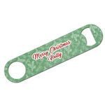 Christmas Holly Bar Bottle Opener w/ Name or Text