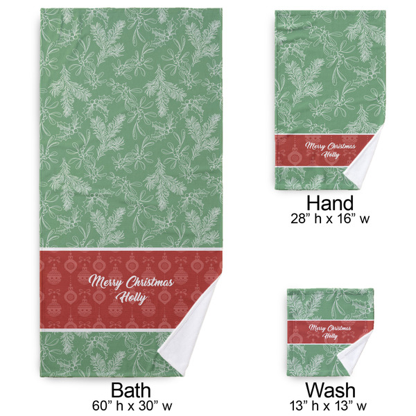 Christmas Holly Bath Towel Sets - 3-piece - Approval