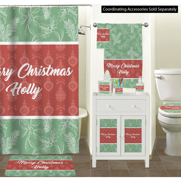 Christmas Holly Bathroom Scene