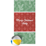 Christmas Holly Beach Towel (Personalized)