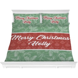 Christmas Holly Comforter Set - King (Personalized)