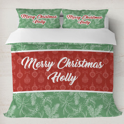 Christmas Holly Duvet Cover Set - King (Personalized)