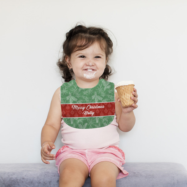 Christmas Holly Bib Lifestyle Girl