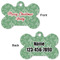 Christmas Holly Bone Shaped Dog ID Tag - Large - Approval