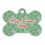 Christmas Holly Bone Shaped Dog ID Tag (Personalized)
