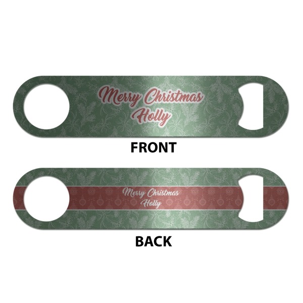 Christmas Holly Bottle Opener - Front & Back