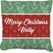 Christmas Holly Burlap Pillow 16"