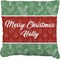 Christmas Holly Burlap Pillow 18"