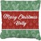 Christmas Holly Faux-Linen Throw Pillow 18" (Personalized)