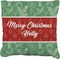 Christmas Holly Faux-Linen Throw Pillow 20" (Personalized)