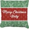Christmas Holly Faux-Linen Throw Pillow (Personalized)