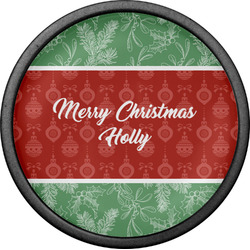 Christmas Holly Cabinet Knob (Black) (Personalized)
