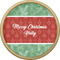Christmas Holly Cabinet Knob - Gold - Front