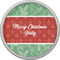 Christmas Holly Cabinet Knob - Nickel - Front