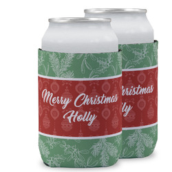 Christmas Holly Can Cooler (12 oz) w/ Name or Text