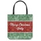 Christmas Holly Canvas Tote Bag - Small - 13"x13" (Personalized)