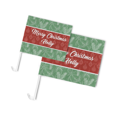 Christmas Holly Car Flag (Personalized)