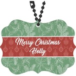 Christmas Holly Rear View Mirror Charm (Personalized)