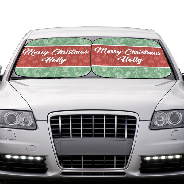 Christmas Holly Car Sun Shades - IN CONTEXT
