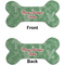 Christmas Holly Ceramic Flat Ornament - Bone Front & Back (APPROVAL)