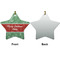 Christmas Holly Ceramic Flat Ornament - Star Front & Back (APPROVAL)