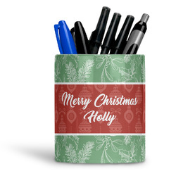 Christmas Holly Ceramic Pen Holder