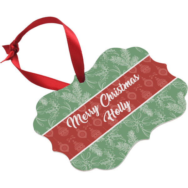 Christmas Holly Christmas Ornament (Angle View)