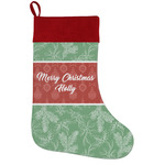 Christmas Holly Holiday Stocking w/ Name or Text