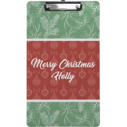 Christmas Holly Clipboard (Legal Size) (Personalized)
