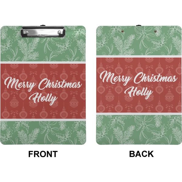 Christmas Holly Clipboard (Letter) (Front + Back)