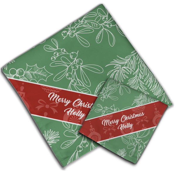 Christmas Holly Cloth Napkins - Personalized Lunch & Dinner (PARENT MAIN)