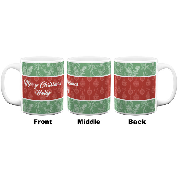 Christmas Holly Coffee Mug - 11 oz - White APPROVAL