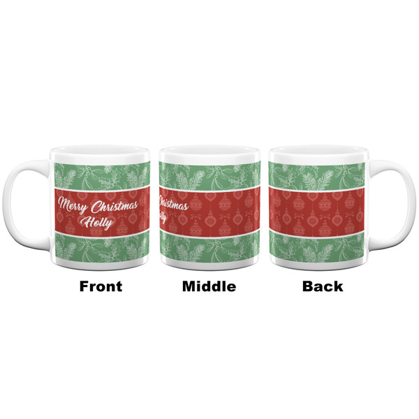 Christmas Holly Coffee Mug - 20 oz - White APPROVAL