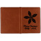 Christmas Holly Cognac Leather Passport Holder Outside Single Sided - Apvl