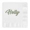 Christmas Holly Embossed Decorative Napkins (Personalized)