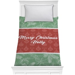 Christmas Holly Comforter - Twin (Personalized)
