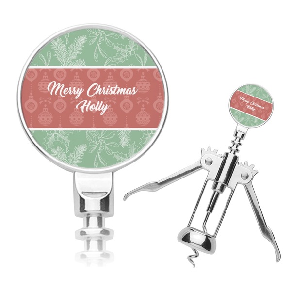Custom Christmas Holly Corkscrew (Personalized)