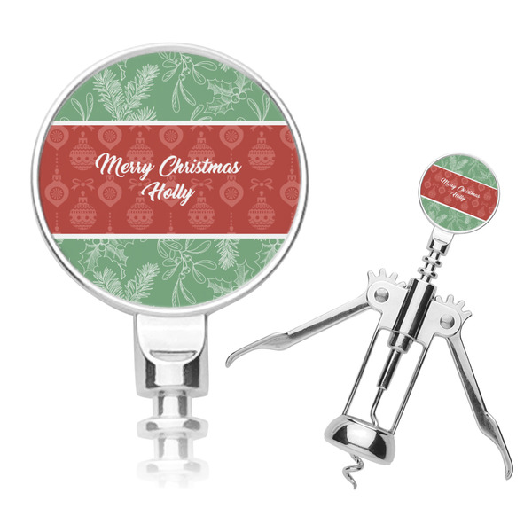 Custom Christmas Holly Corkscrew (Personalized)