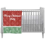 Christmas Holly Crib Comforter / Quilt (Personalized)