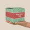 Christmas Holly Cube Favor Gift Box - On Hand - Scale View