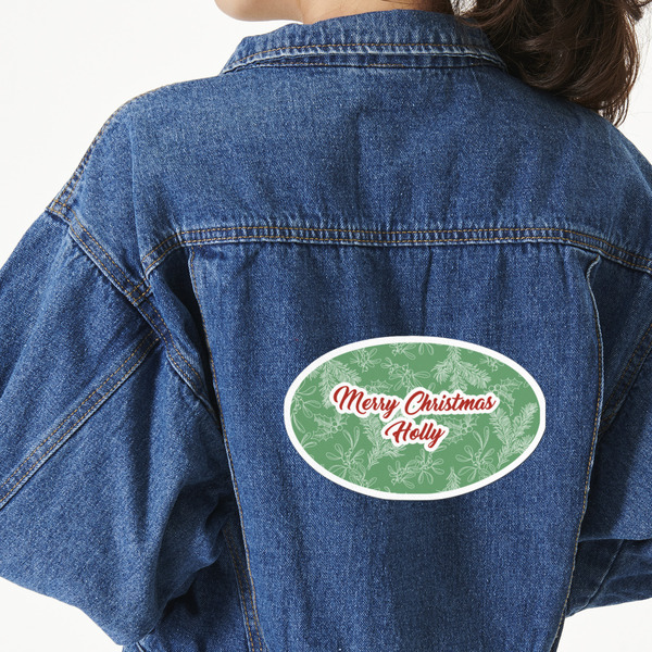 Custom Christmas Holly Large Custom Shape Patch - 2XL (Personalized)