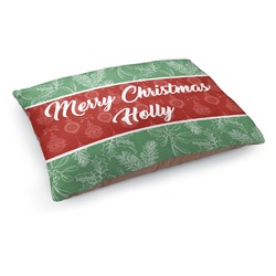 Christmas Holly Dog Bed - Medium w/ Name or Text