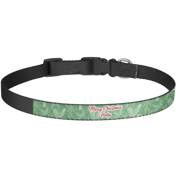 Custom Christmas Holly Dog Collar - Large (Personalized)