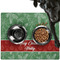 Christmas Holly Dog Food Mat - Large LIFESTYLE