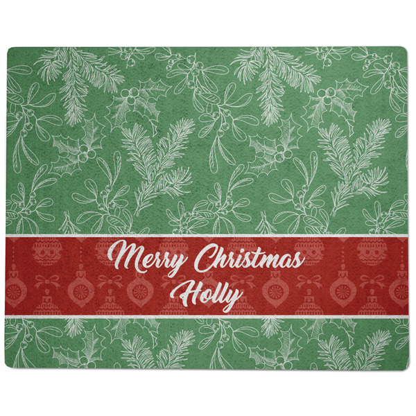 Christmas Holly Dog Food Mat - Large without Bowls
