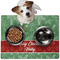 Christmas Holly Dog Food Mat - Medium LIFESTYLE