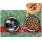 Christmas Holly Dog Food Mat - Small LIFESTYLE