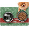 Christmas Holly Dog Food Mat - Small w/ Name or Text