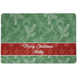 Christmas Holly Dog Food Mat w/ Name or Text