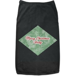 Christmas Holly Black Pet Shirt (Personalized)